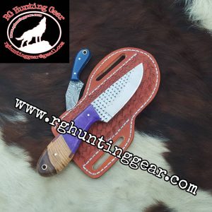 Custom Handmade Rasp Steel Cowboy knife With Mini Knife As A Gift