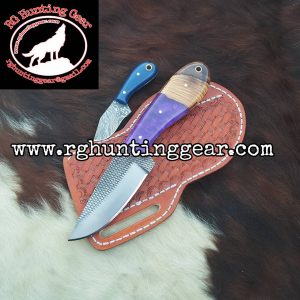 Custom Handmade Rasp Steel Cowboy knife With Mini Knife As A Gift