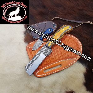 Custom Handmade Rasp Steel Bull Cutter knife With Mini Knife As A Gift