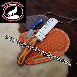 Custom Handmade Rasp Steel Bull Cutter knife With Mini Knife As A Gift