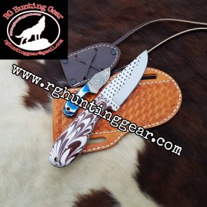 Custom Handmade Rasp Steel Cowboy and Skinner knife With Mini Knife As A Gift