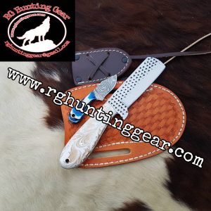 Custom Handmade Rasp Steel Bull Cutter knife With Mini Knife As A Gift