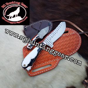 Custom Handmade Rasp Steel Cowboy and Skinner knife With Mini Knife As A Gift