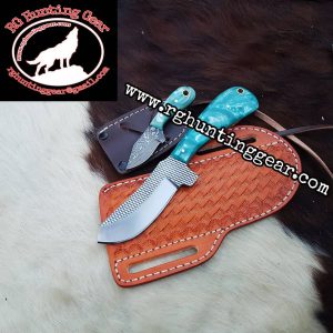 Custom Handmade Rasp Steel Cowboy and Skinner knife With Mini Knife As A Gift