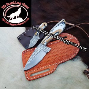 Custom Handmade Rasp Steel Cowboy and Skinner knife With Mini Knife As A Gift