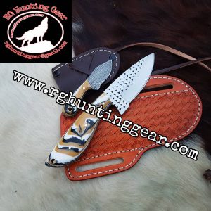 Custom Handmade Rasp Steel Cowboy and Skinner knife With Mini Knife As A Gift