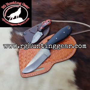 Custom Handmade Rasp Steel Cowboy And Skinner knife With Mini Knife As A Gift