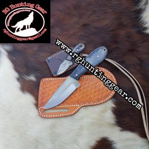 Custom Handmade Rasp Steel Cowboy And Skinner knife With Mini Knife As A Gift