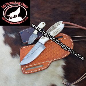 Custom Handmade Rasp Steel Cowboy And Skinner knife With Mini Knife As A Gift