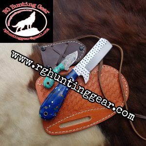 Custom Handmade Rasp Steel Bull Cutter knife With Mini knife As A Gift