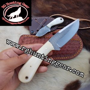 Custom Handmade Rasp Steel Cowboy knife With Mini knife As a Gift