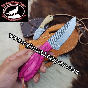 Custom Handmade Rasp Steel Cowboy knife With Mini Knife As A Gift