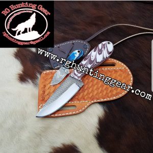 Custom Handmade Rasp Steel Cowboy and Skinner knife With Mini Knife As A Gift